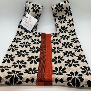 NWT Floral Knit Japanese Style Knot Bag